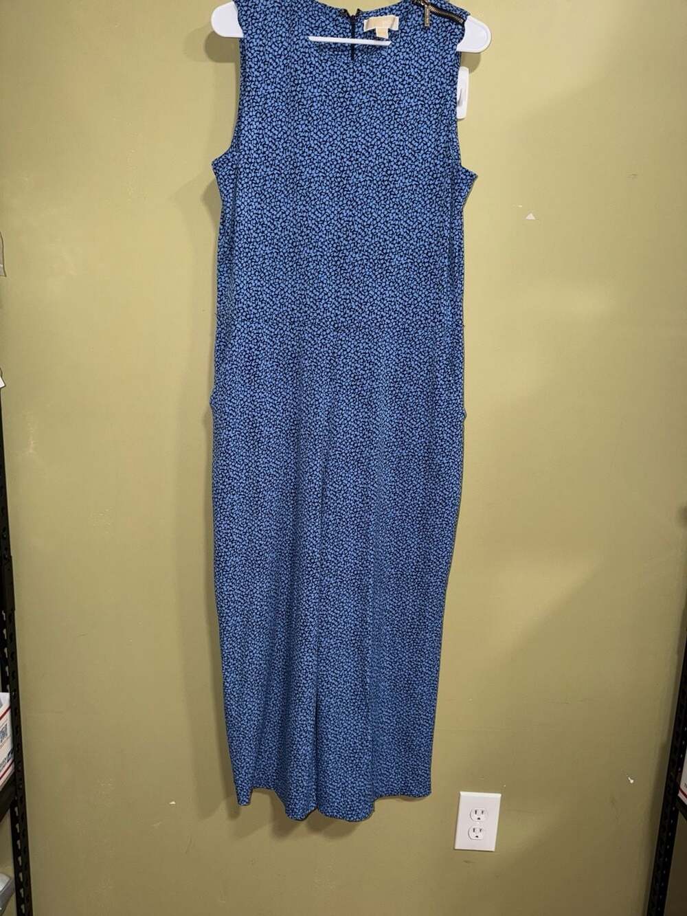Michael Kors Sleeveless Floral jumpsuit in Blue